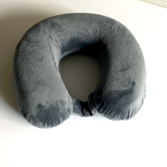Other - Charcoal Suede Neck Pillow